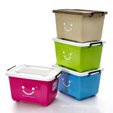 Colorful Smile Design Conteneur de stockage en plastique pour stockage (SLSN048)